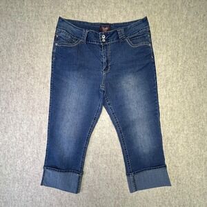 Women’s Dark Blue Denim Capri Jeans